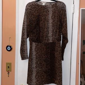 H&M dress brown,tan,black
